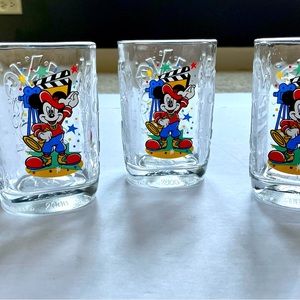 Mickey Mouse drinking glass collection from 2,000. Excellent condition!